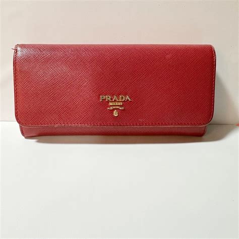 portafoglio pattina prada price|Authentic PRADA Portafoglio Pattina Wallet 1MH132 Red Leather .